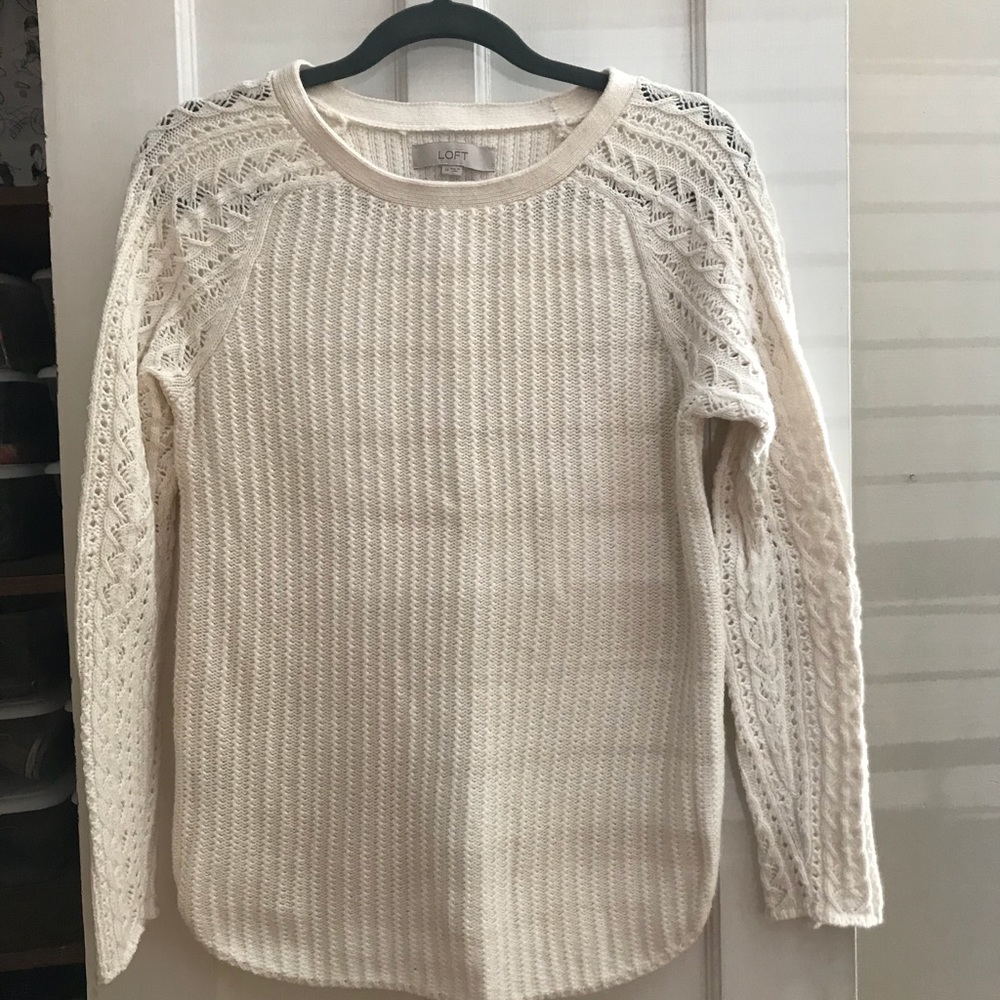 Cream LOFT sweater